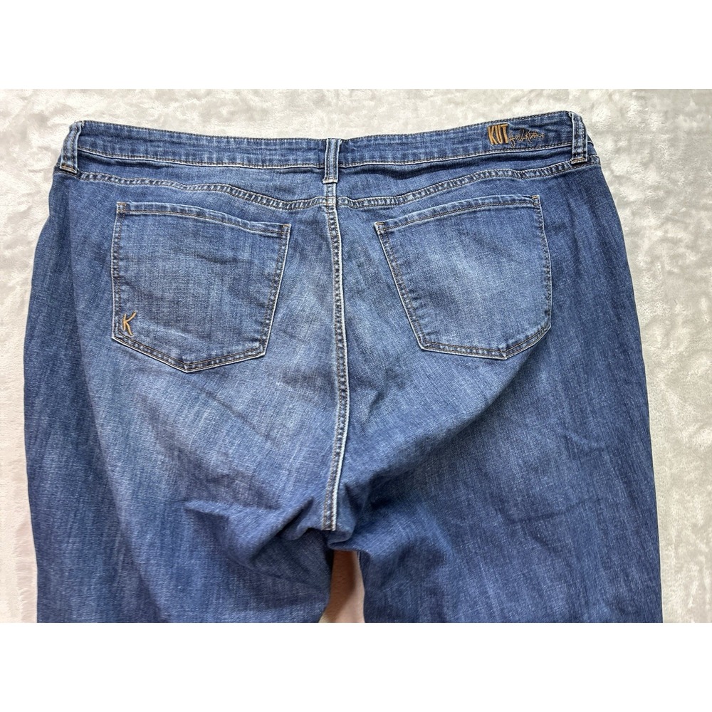 Kut From The Kloth Jean Womens Sz 22W Blue Katy Boyfriend Stretch Faded Denim - Picture 3 of 14